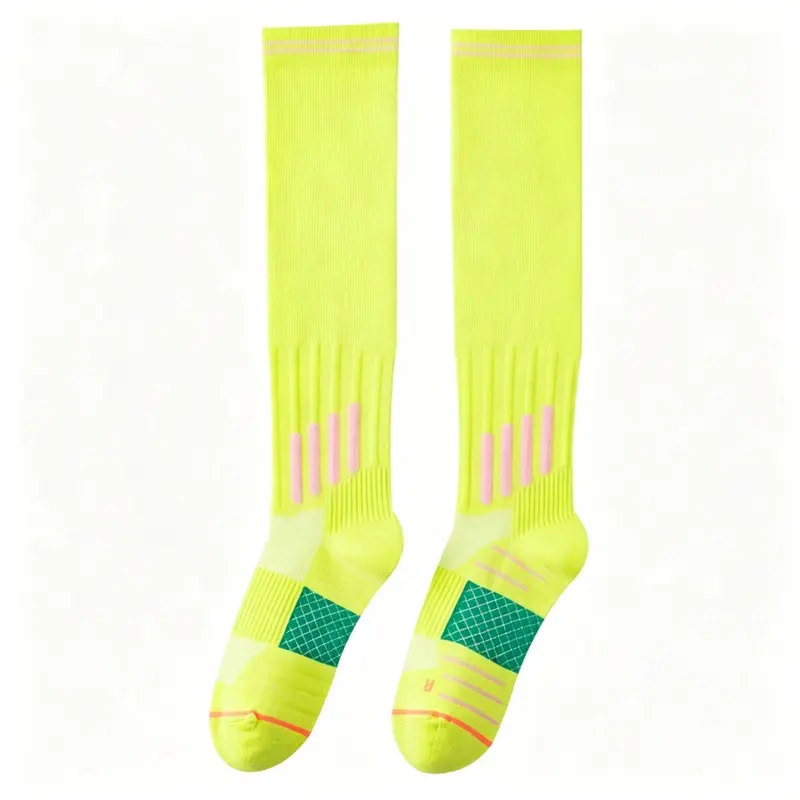 MISTYNE Studio Compression Socks — Style 06 in Neon Yellow