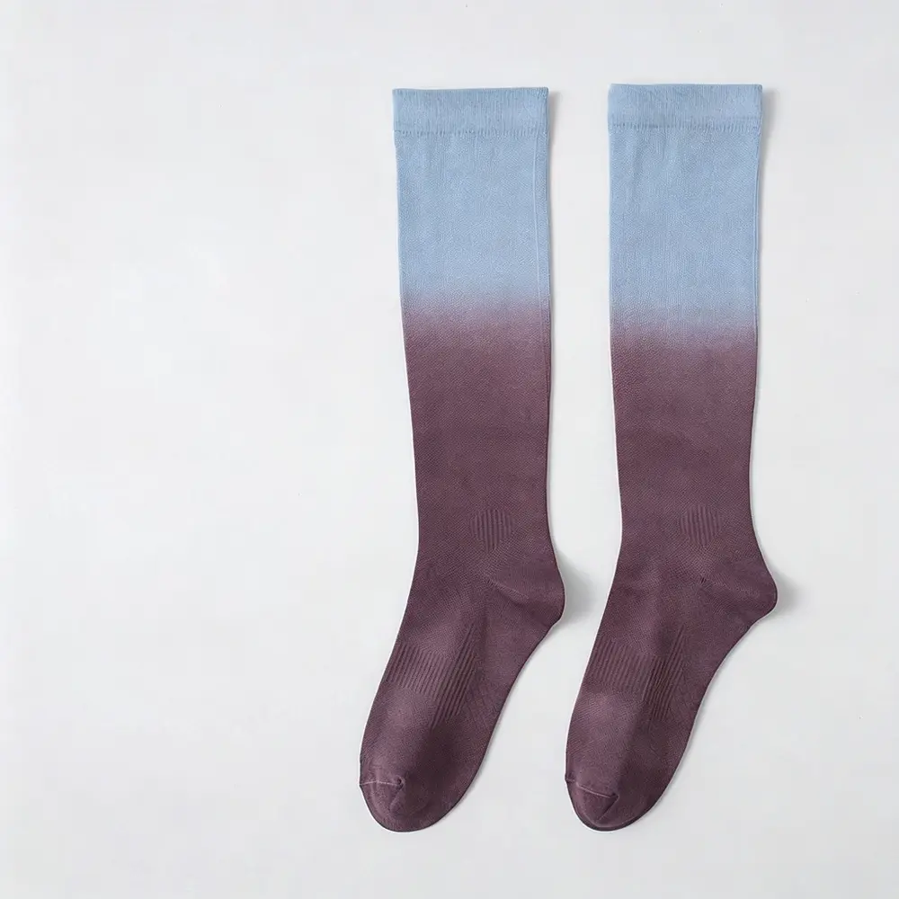 MISTYNE Recovery Compression Socks — Style 01 in Blue Brown 1