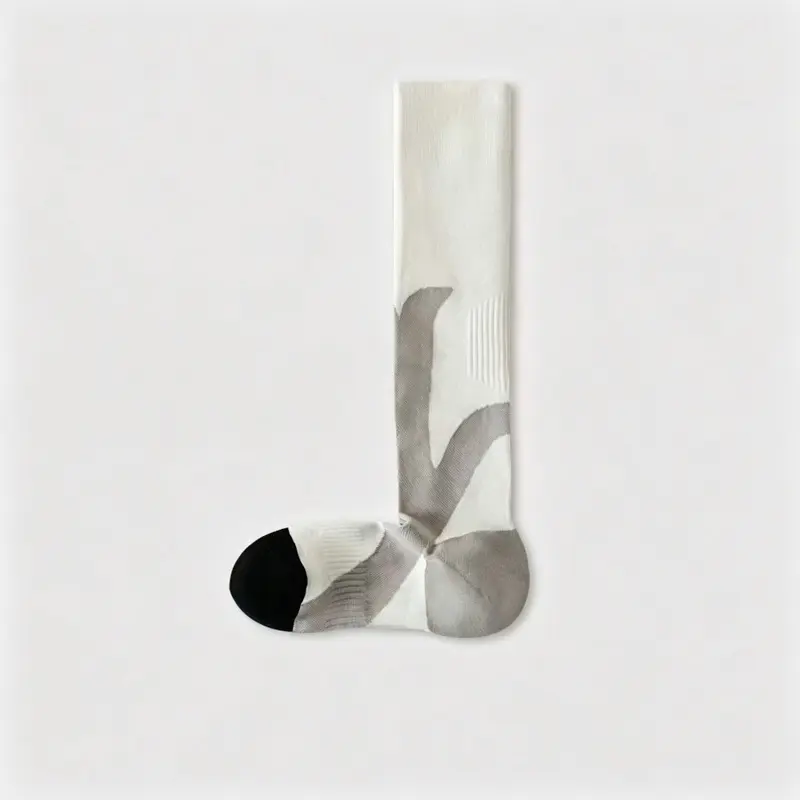 MISTYNE Travel Compression Socks — Style 06 in White Gray