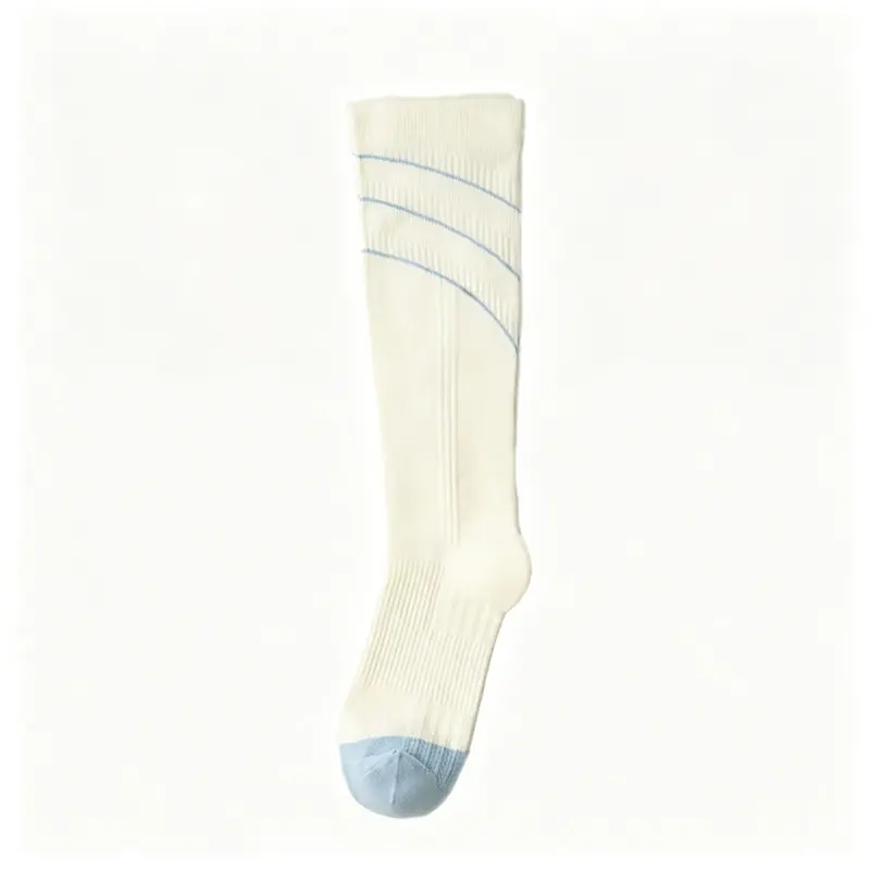 MISTYNE Travel Compression Socks — Style 04 in White Blue 1