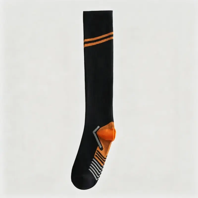 MISTYNE Studio Compression Socks — Style 03 in Black Orange