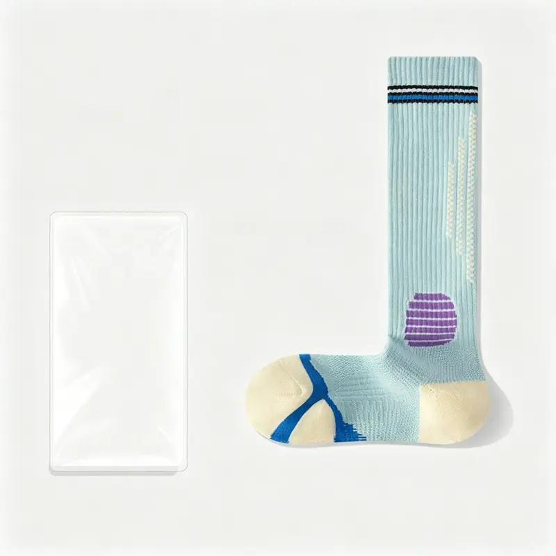MISTYNE Studio Compression Socks — Style 09 in Light Blue
