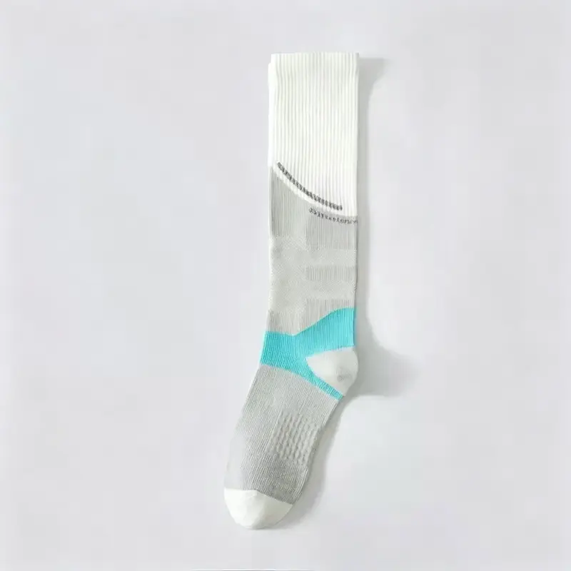 MISTYNE Travel Compression Socks — Style 08 in White Blue