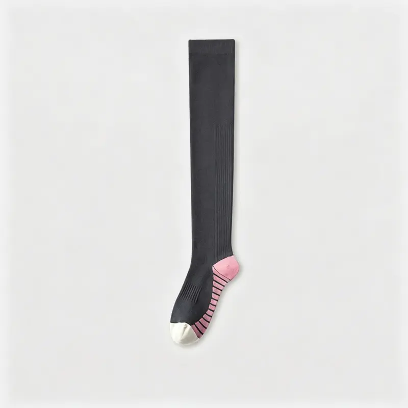 MISTYNE Recovery Compression Socks — Style 03 in Black Pink 1