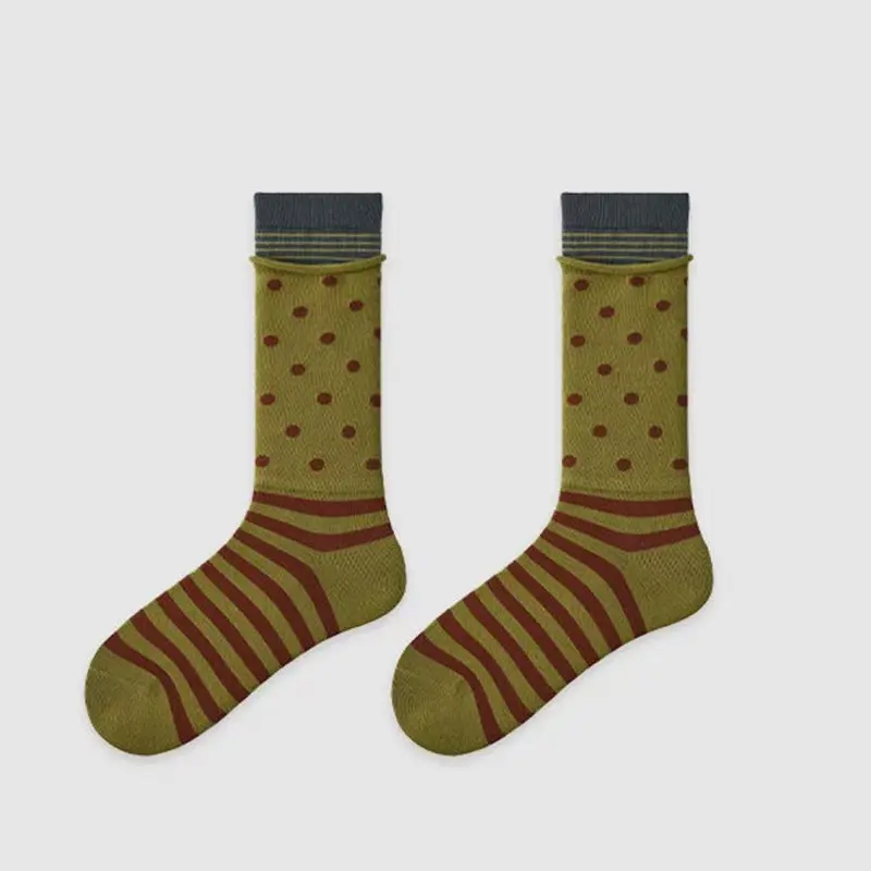MISTYNE Recovery Compression Socks — Style 05 in Yellow Green