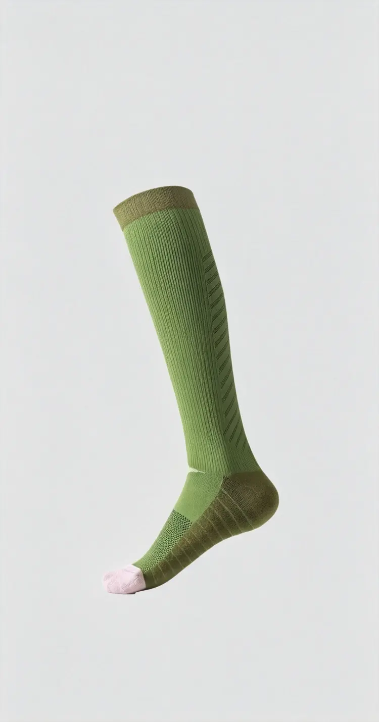 MISTYNE Travel Compression Socks — Style 10 in Green 2