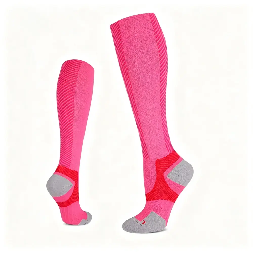 MISTYNE Recovery Compression Socks — Style 09 in Neon Pink
