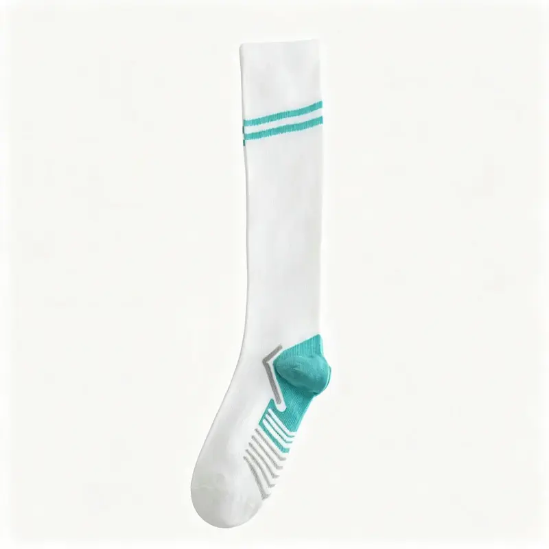 MISTYNE Studio Compression Socks — Style 03 in White Cyan