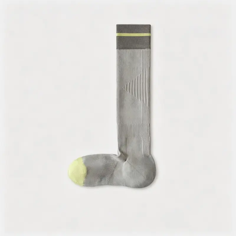 MISTYNE Travel Compression Socks — Style 06 in Gray Yellow