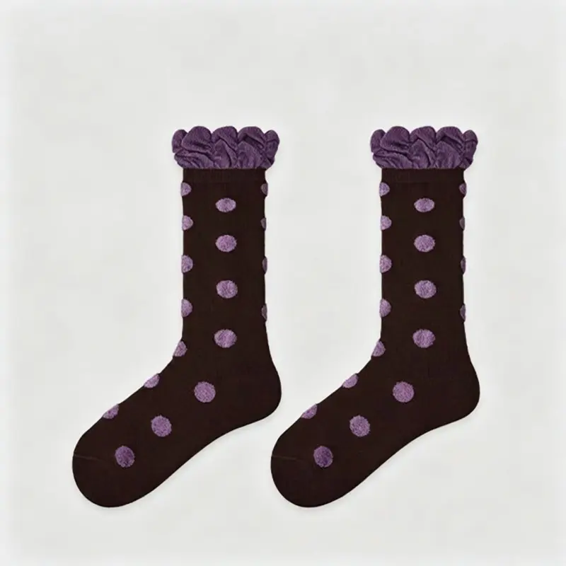 MISTYNE Recovery Compression Socks — Style 05 in Brown Purple